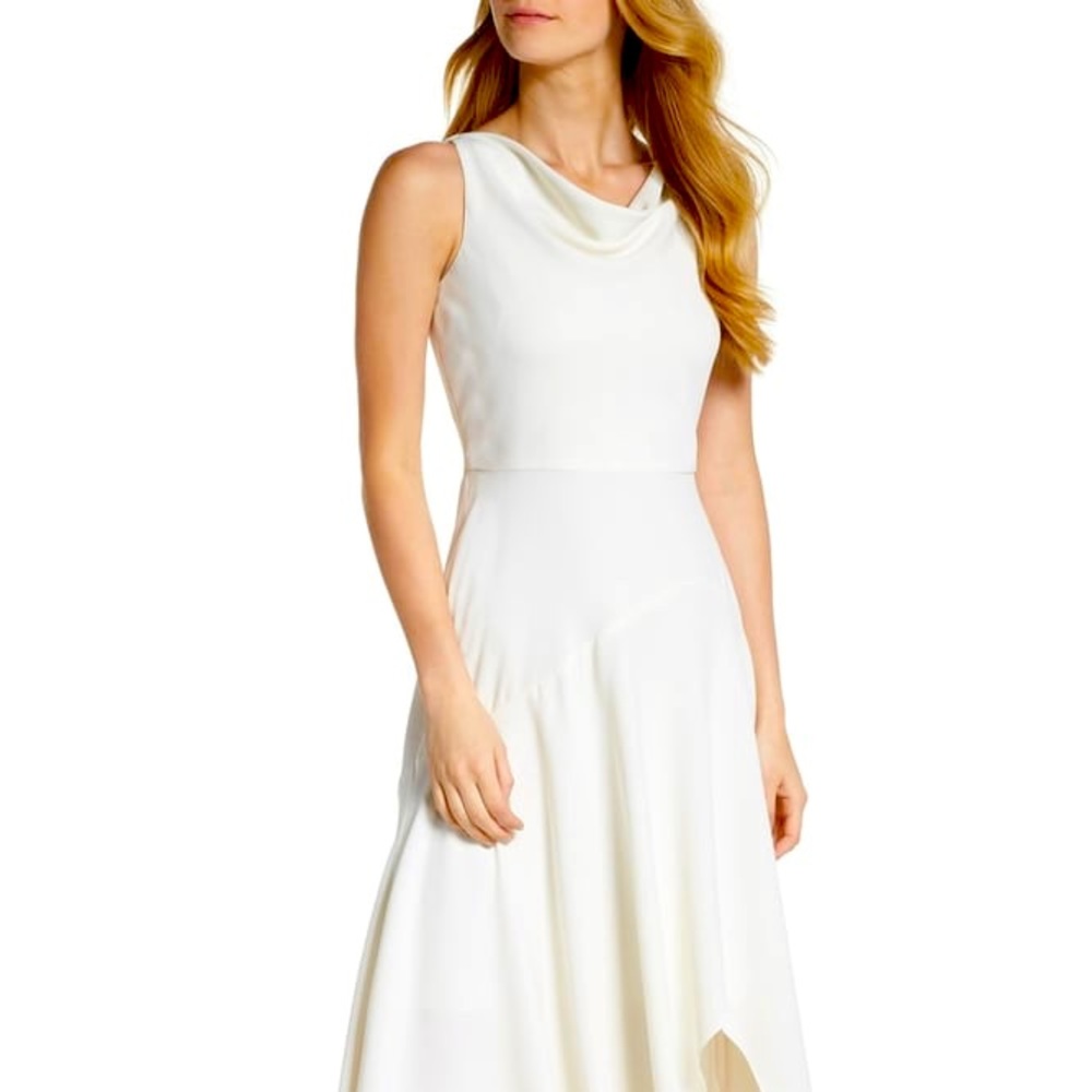 Gal Meets Glam Collection Juliet Cowl Neck Crepe Dress